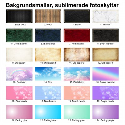 Bakgrunder fotoskylt